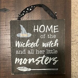 Black and White Witch-Themed Wall Decor